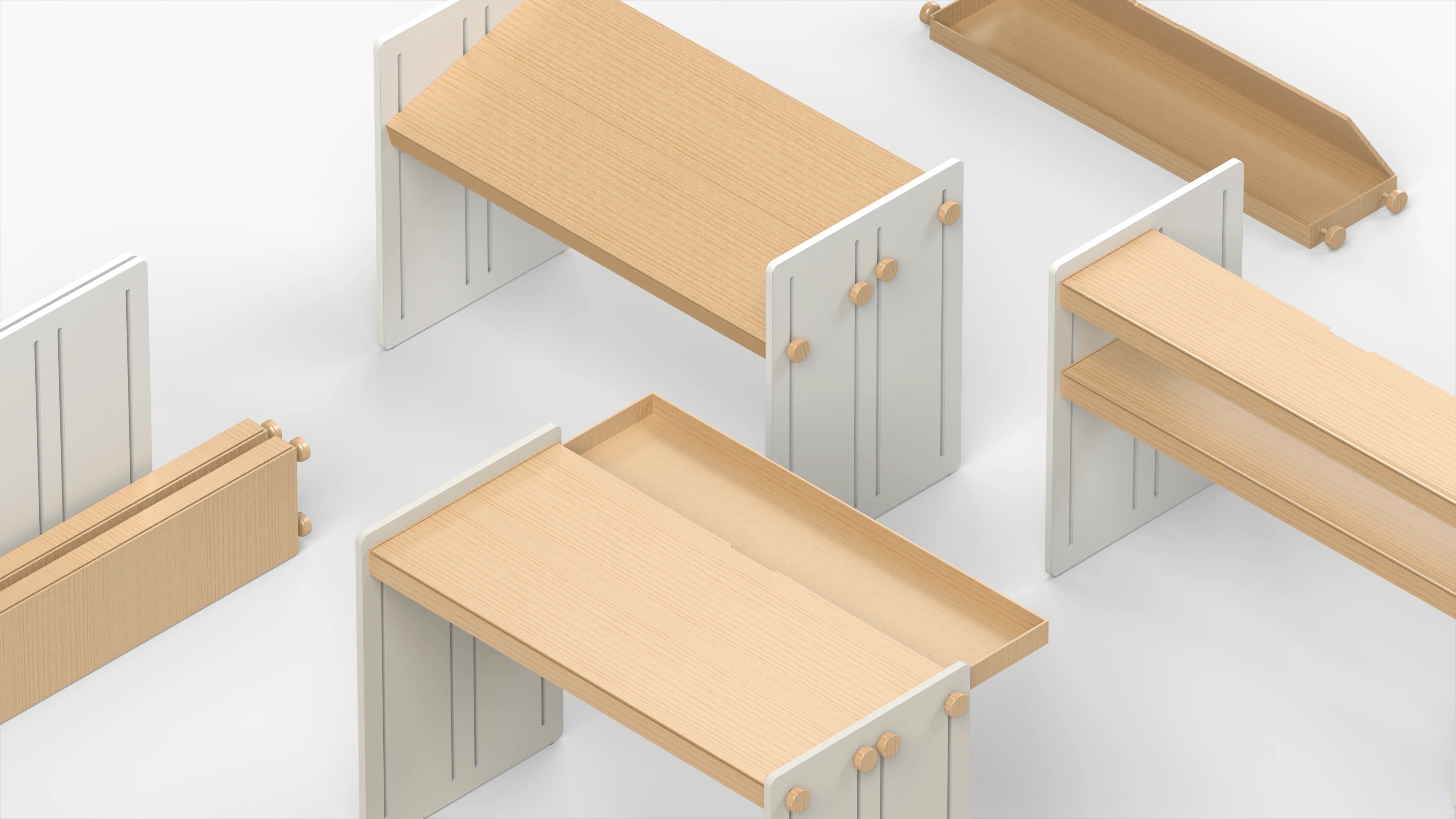 Flexidesk — 3D render front