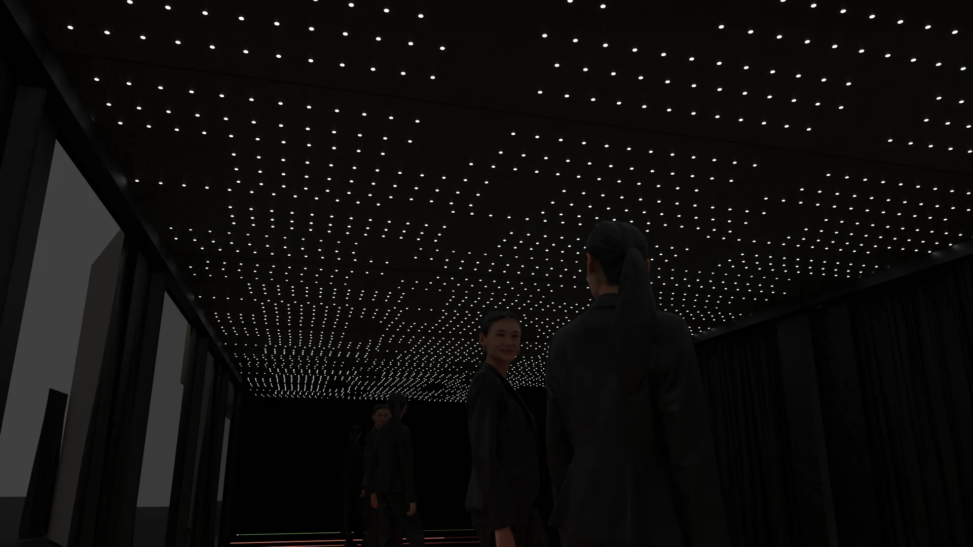 Infinity Room — starfield LED ceiling, visitors inside