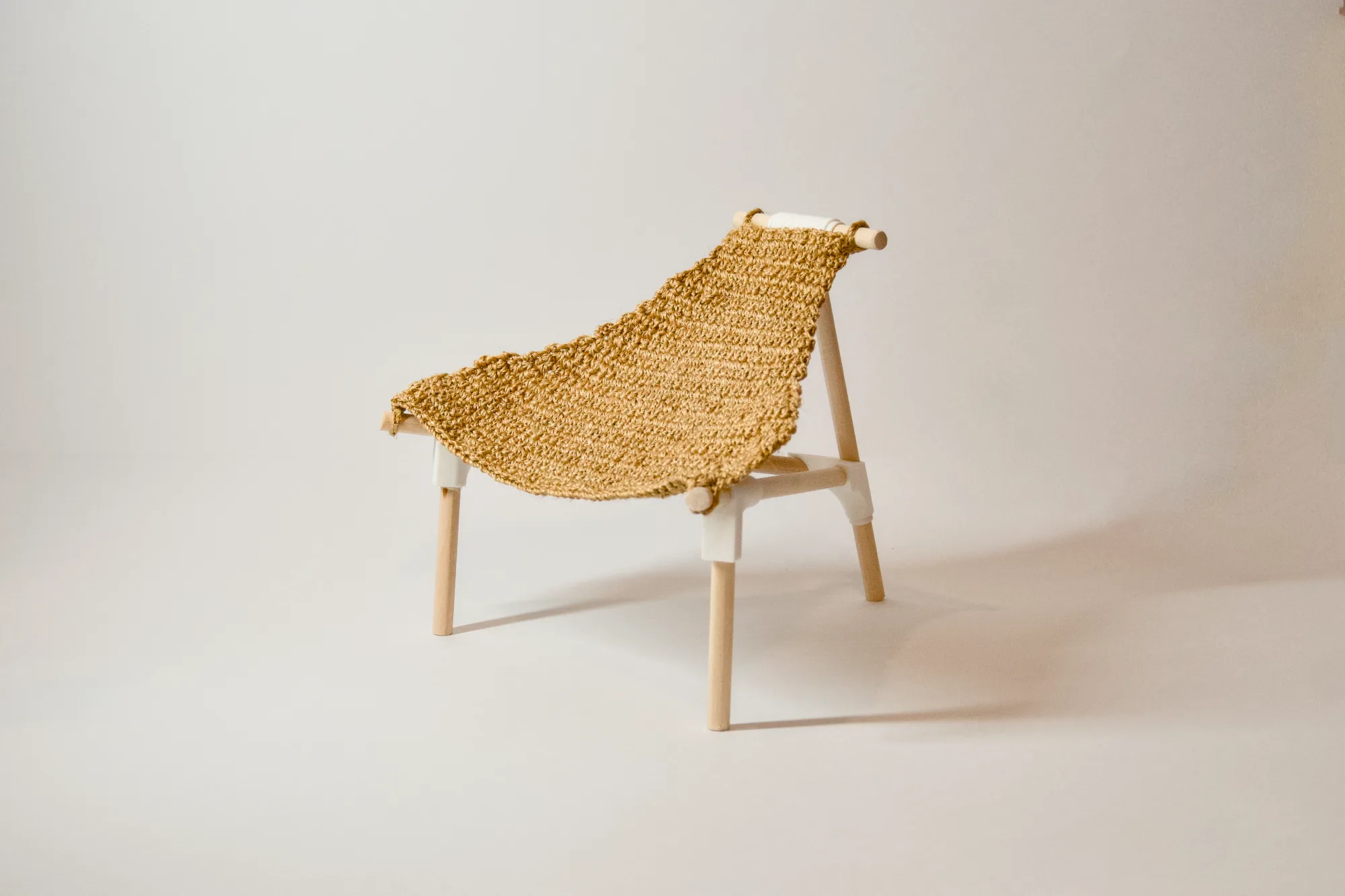 Trama lounge chair — three-quarter view
